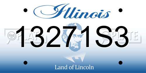 13271S3 Illinois License Plate