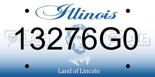 13276G0 Illinois License Plate