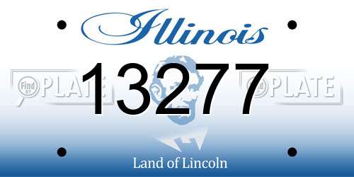 13277 Illinois License Plate