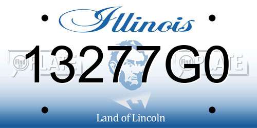13277G0 Illinois License Plate