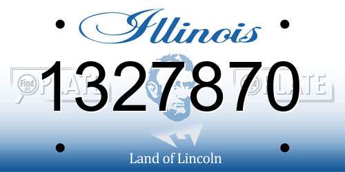 1327870 Illinois License Plate