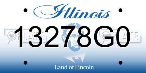 13278G0 Illinois License Plate