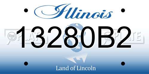 13280B2 Illinois License Plate