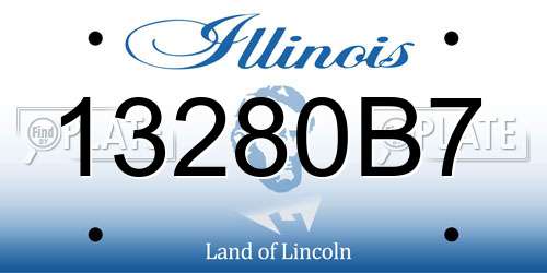 13280B7 Illinois License Plate