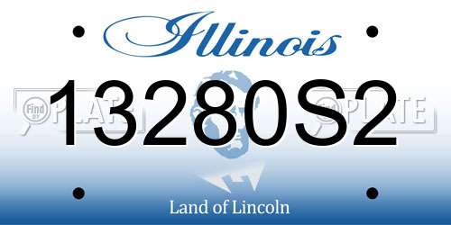 13280S2 Illinois License Plate