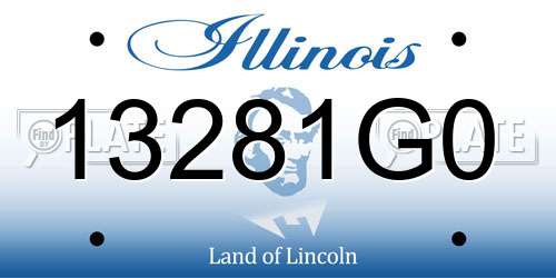 13281G0 Illinois License Plate