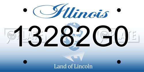 13282G0 Illinois License Plate