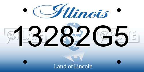 13282G5 Illinois License Plate