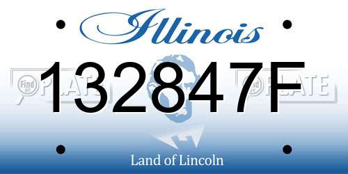 132847F Illinois License Plate