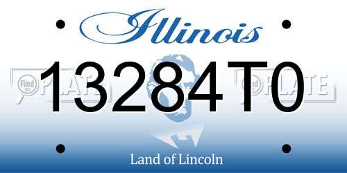 13284T0 Illinois License Plate