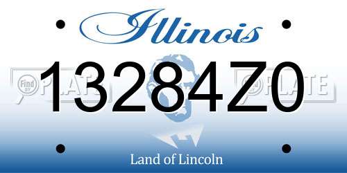 13284Z0 Illinois License Plate