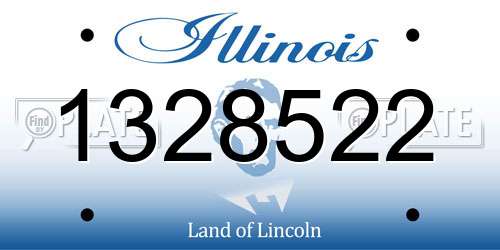 1328522 Illinois License Plate