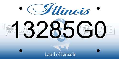 13285G0 Illinois License Plate