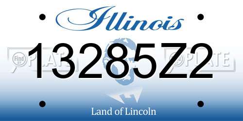 13285Z2 Illinois License Plate