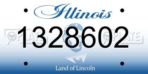 1328602 Illinois License Plate