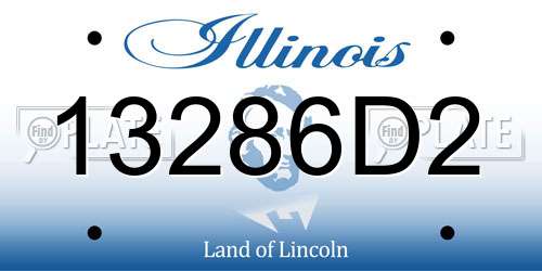 13286D2 Illinois License Plate