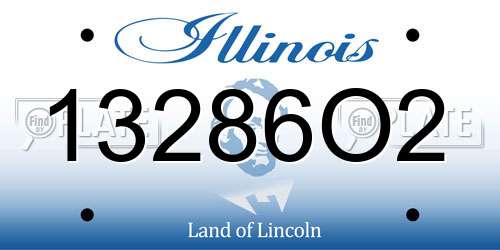 13286O2 Illinois License Plate