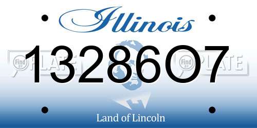13286O7 Illinois License Plate