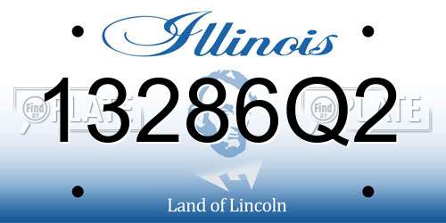 13286Q2 Illinois License Plate