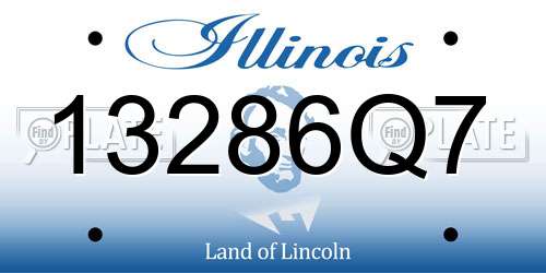 13286Q7 Illinois License Plate