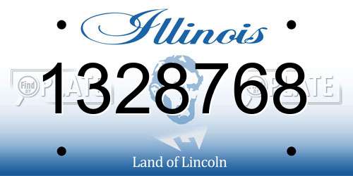 1328768 Illinois License Plate