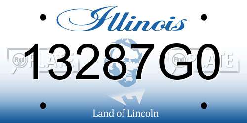 13287G0 Illinois License Plate