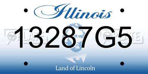13287G5 Illinois License Plate