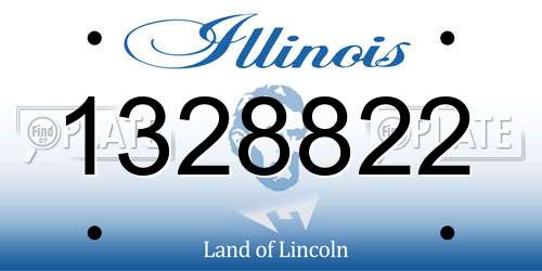 1328822 Illinois License Plate