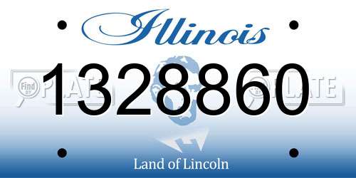 1328860 Illinois License Plate