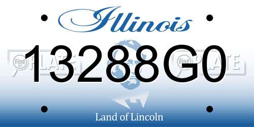 13288G0 Illinois License Plate