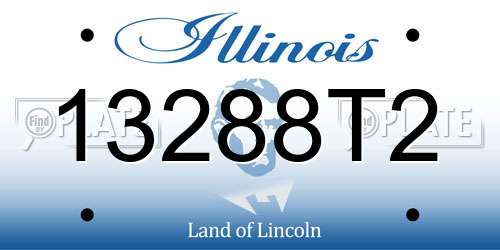 13288T2 Illinois License Plate