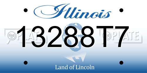 13288T7 Illinois License Plate