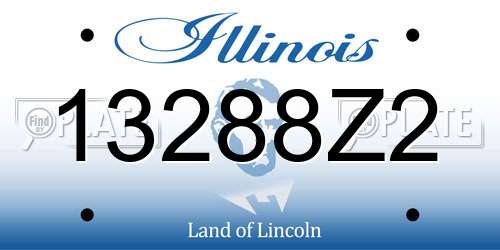 13288Z2 Illinois License Plate