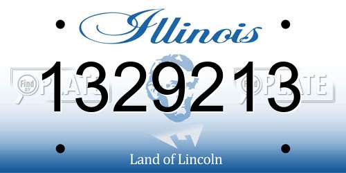 1329213 Illinois License Plate