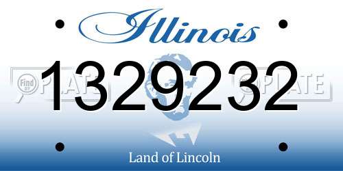 1329232 Illinois License Plate