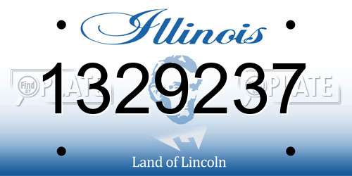 1329237 Illinois License Plate