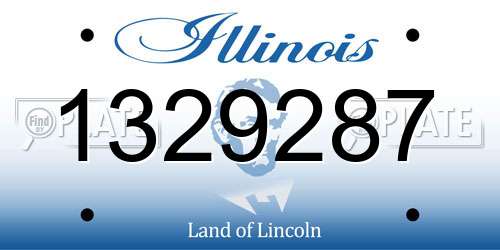 1329287 Illinois License Plate