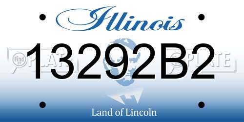 13292B2 Illinois License Plate