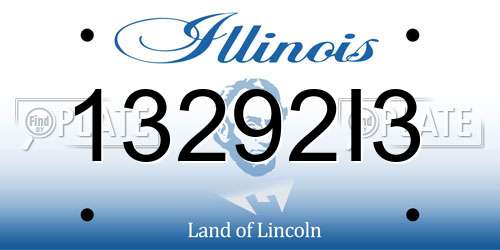 13292I3 Illinois License Plate