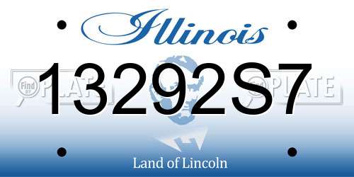 13292S7 Illinois License Plate