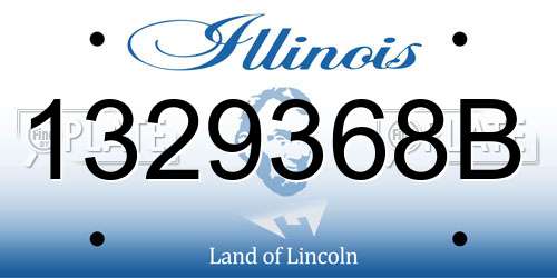 1329368B Illinois License Plate