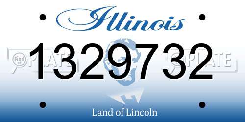 1329732 Illinois License Plate