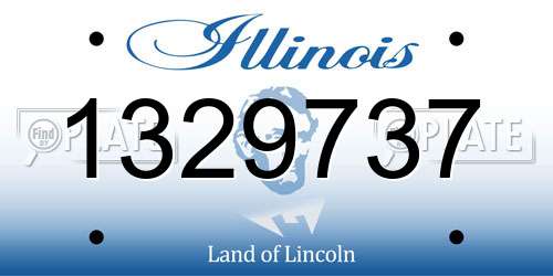 1329737 Illinois License Plate