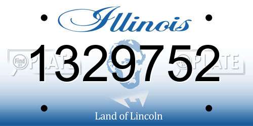 1329752 Illinois License Plate