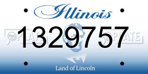 1329757 Illinois License Plate
