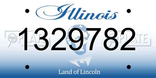 1329782 Illinois License Plate