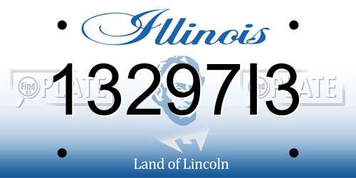 13297I3 Illinois License Plate