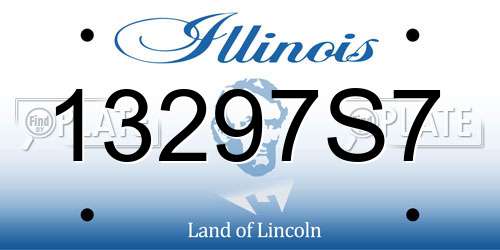 13297S7 Illinois License Plate