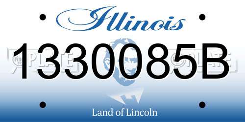 1330085B Illinois License Plate