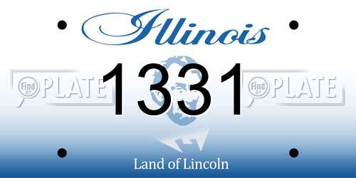 1331 Illinois License Plate